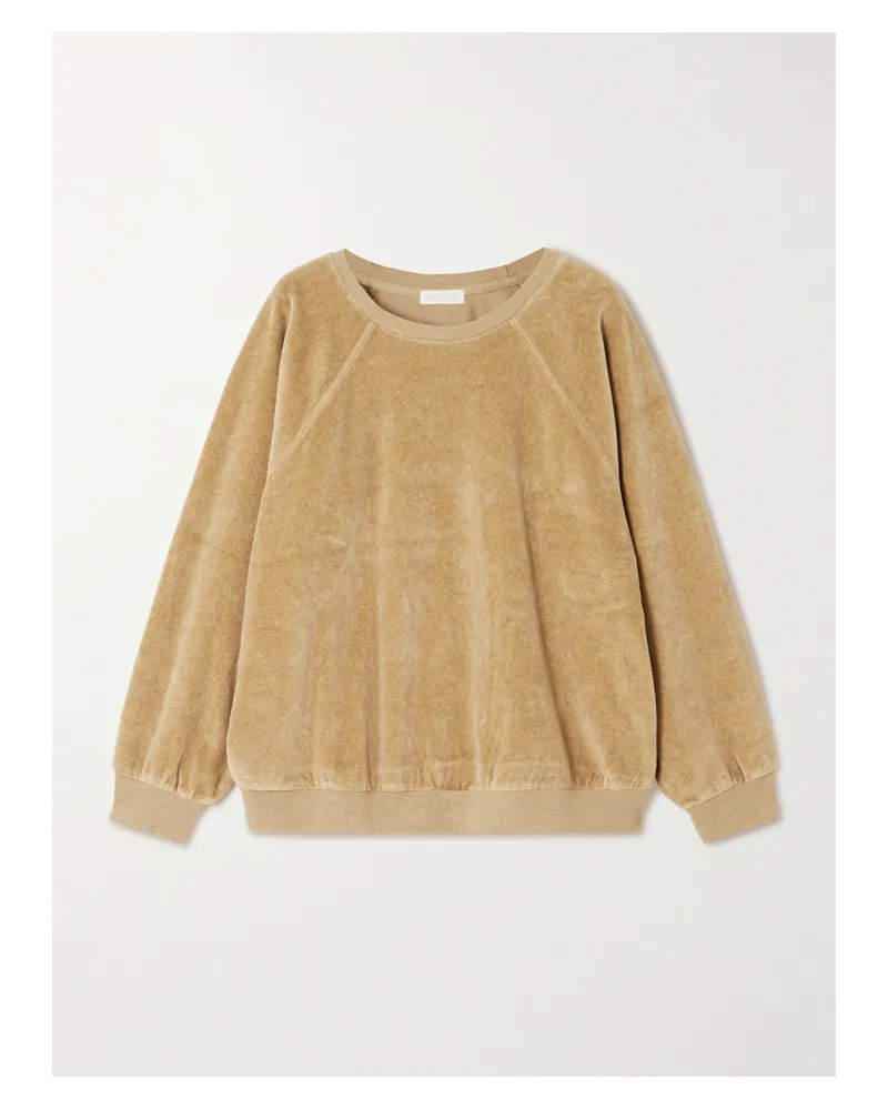 Suzie Kondi Samos Cotton-blend Velour Sweatshirt - Brown Brown