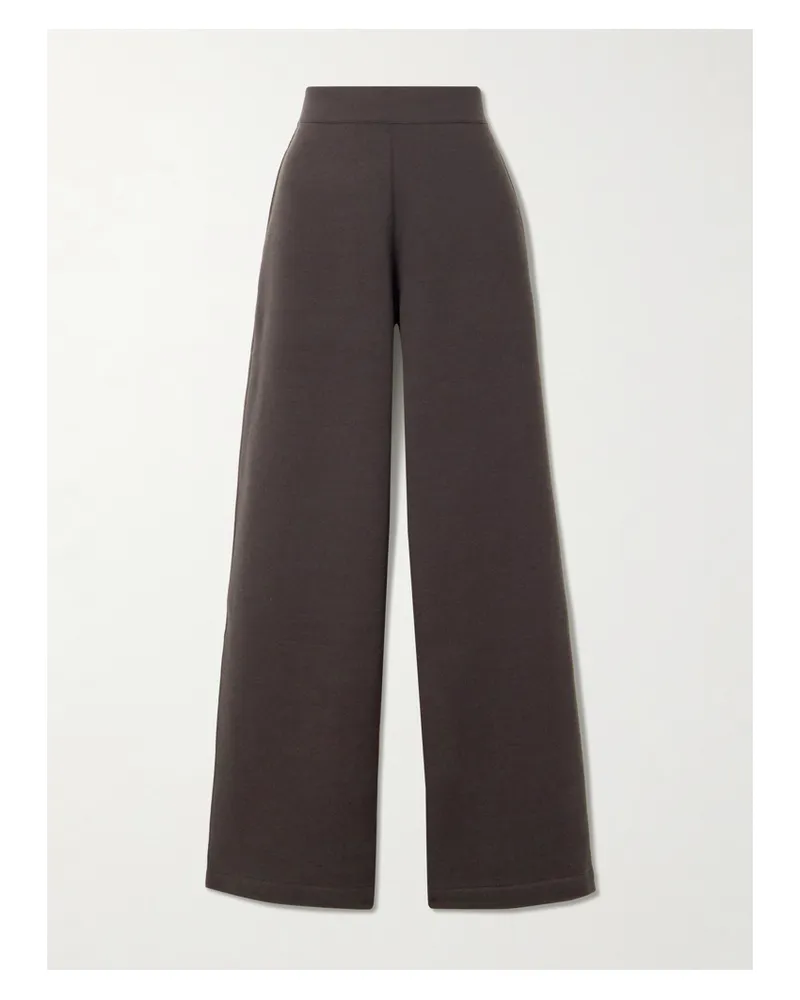 Christophe Lemaire Hose Mit Weitem Bein Aus Einer Woll-baumwollmischung - Braun Braun