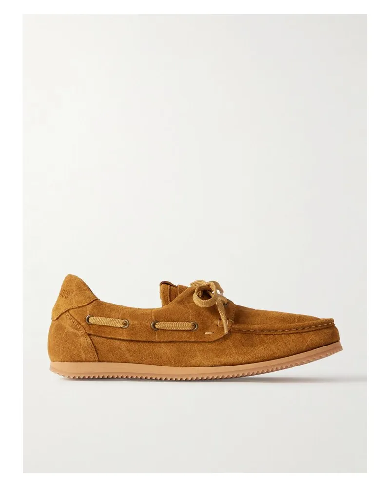 Jacquemus Batto Schnürschuhe Aus Veloursleder Mit Krokodileffekt - Braun Braun