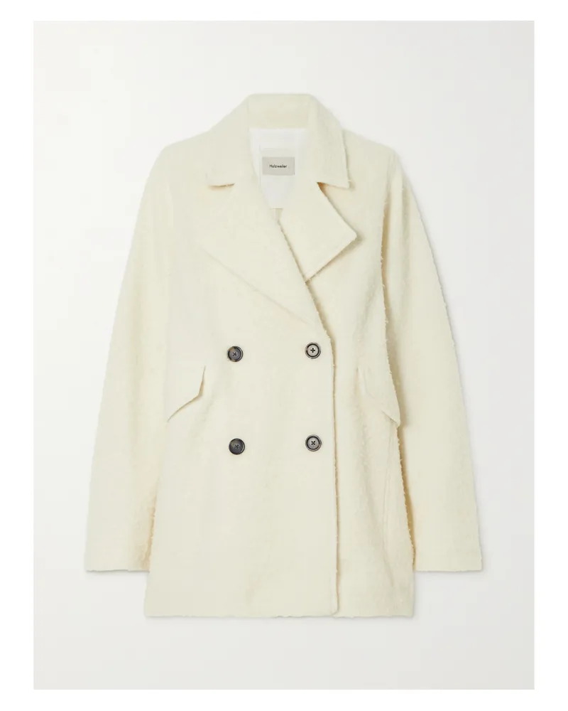 Holzweiler Fozia Doppelreihiger Oversized-mantel Aus Fleece - Ecru Ecru