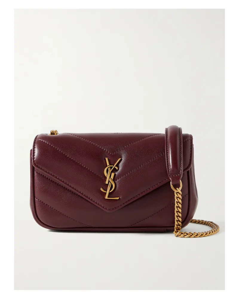 Saint Laurent Loulou Quilted Leather Shoulder Bag - Red Red