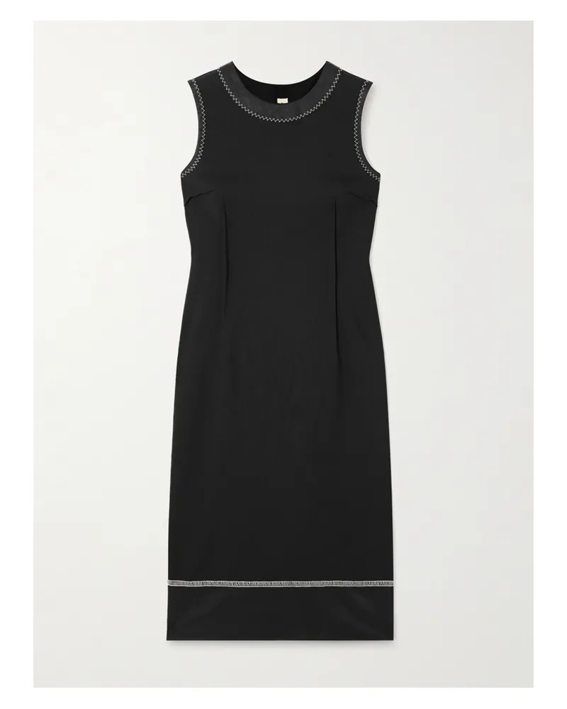 Marni Midikleid Aus Wolle - Schwarz Schwarz