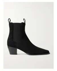 Totême The City Chelsea Boots aus Veloursleder Schwarz