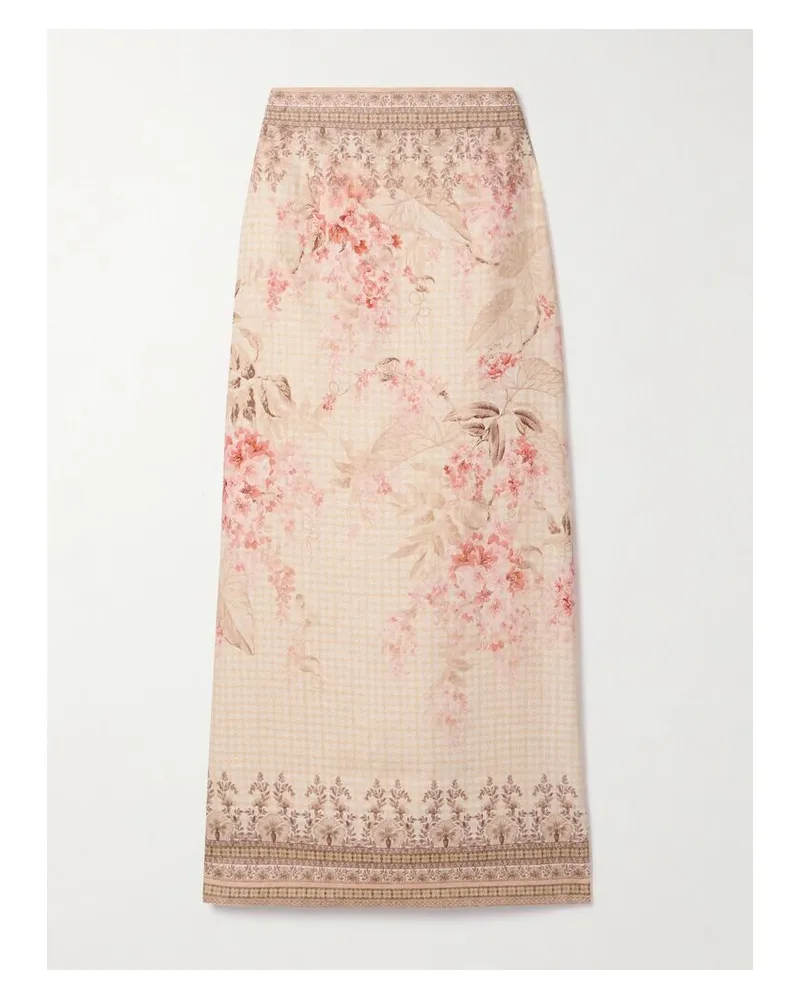 Zimmermann Illuminate Maxirock Aus Bedrucktem Leinen - Neutral Neutral