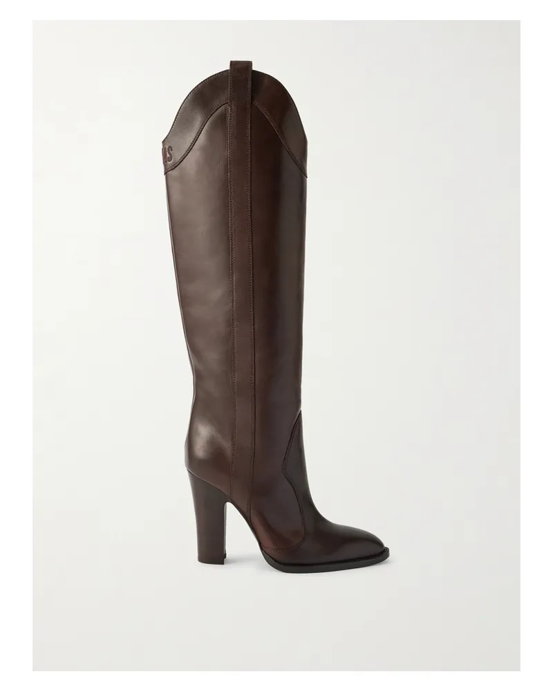 Paris Texas Lavinia Leather Knee Boots - Brown Brown