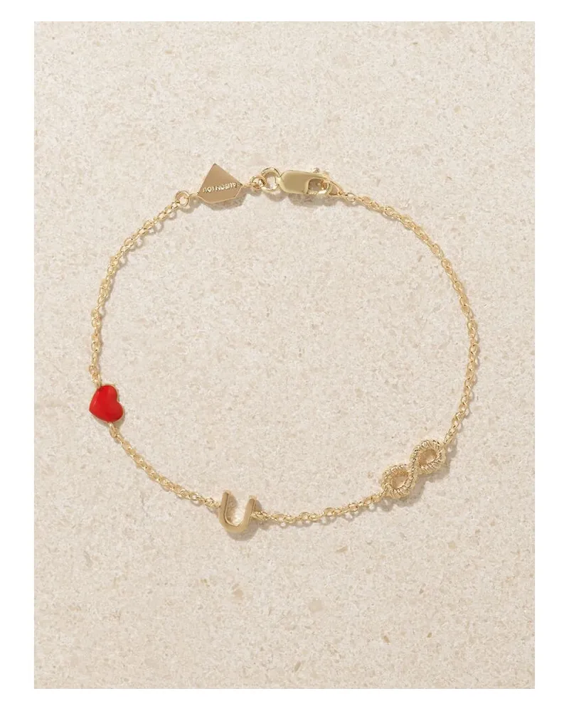 Alison Lou Love U Forever By-the-yard Armband Aus 14 Karat Gold Gold