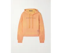 Hoodie Aus Wärmereaktivem Biobaumwoll-jersey Mit Print - Orange