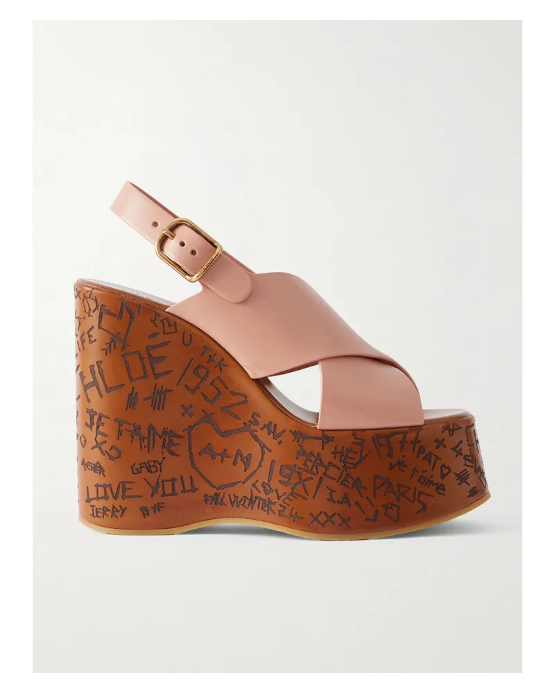 Chloé Maxime Wedges Aus Leder - Pink Pink