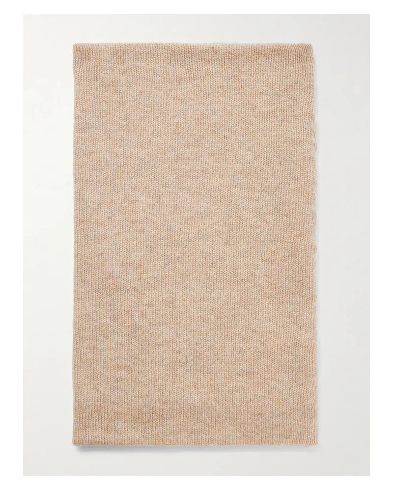 Johnstons of Elgin Ribbed Cashmere Snood - Neutrals Neutrals