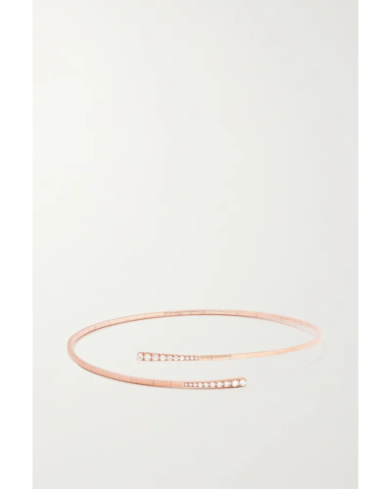 Diane Kordas 9-karat Rose Gold Diamond Cuff Rose