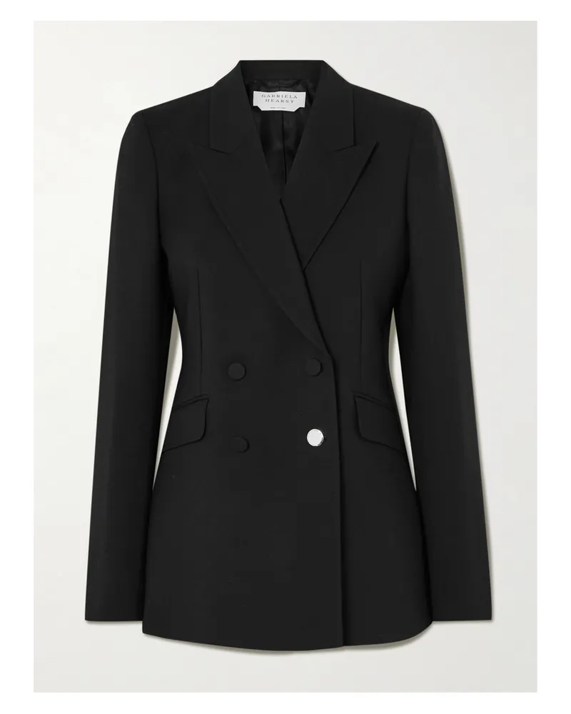 Gabriela Hearst Stephanie Doppelreihiger Blazer Aus Wolle - Schwarz Schwarz