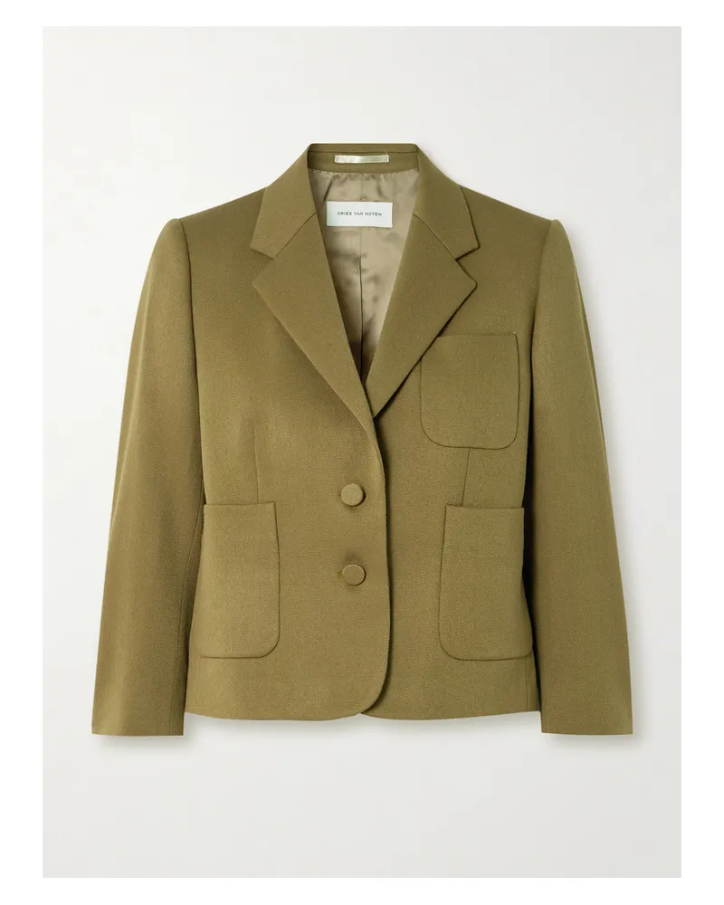 Dries van Noten Blazer Aus Woll-twill - Gelb Gelb