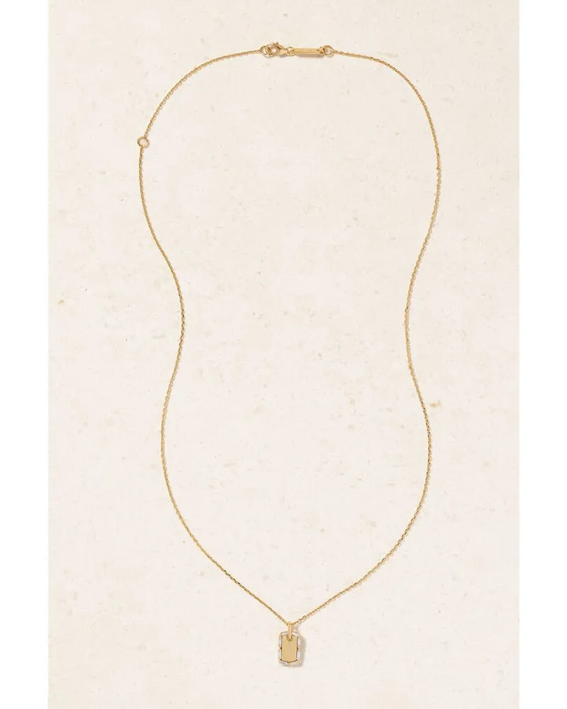 Suzanne Kalan Mini Kette Aus 18 Karat Gold Mit Diamanten Gold