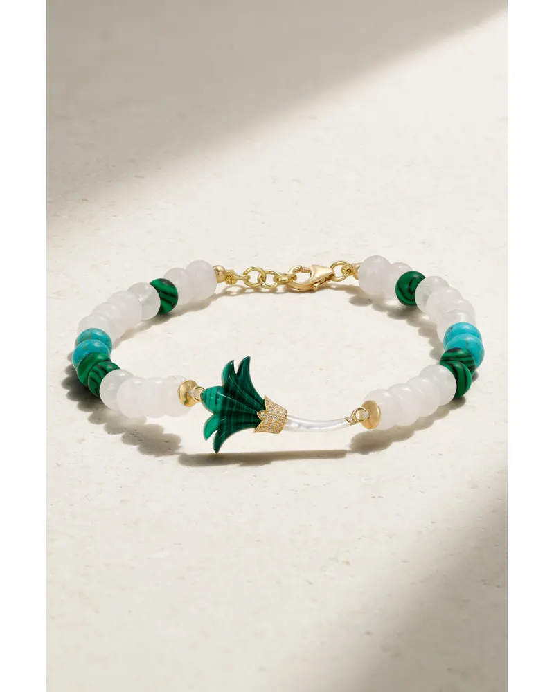 L’Atelier Nawbar Flower Armband Mit Details Aus 18 Karat Gold Und Mehreren Steinen Gold