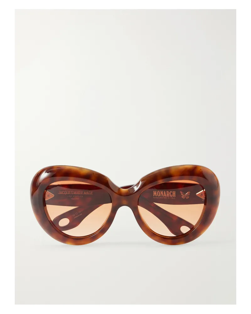 Jacques Marie Mage Monarch Round-frame Tortoiseshell Acetate Sunglasses Tortoiseshell