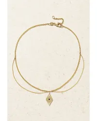 Diane Kordas Evil Eye Fußkettchen aus 14 Karat Gold