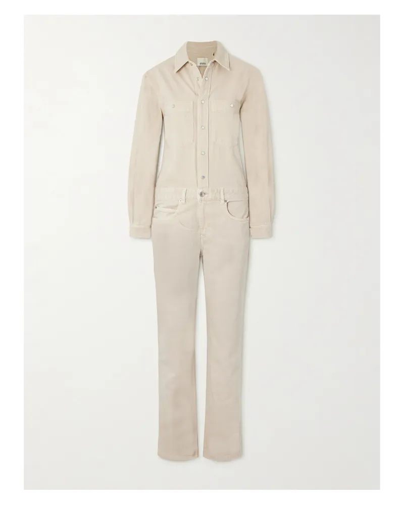 Isabel Marant Jeans-jumpsuit Mit Geradem Bein - Ecru Ecru