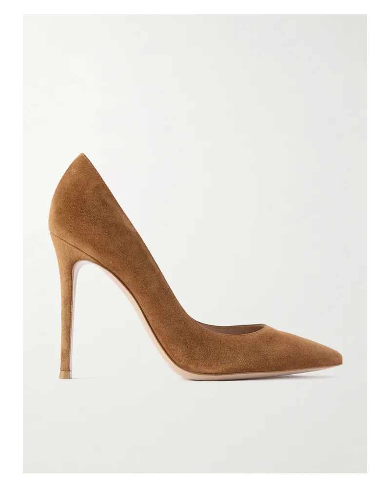 Gianvito Rossi 105 Suede Pumps - Brown Brown