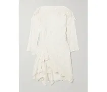 Rubiana Asymmetrisches Kleid Aus Spitze Aus Einer Baumwollmischung - Weiß