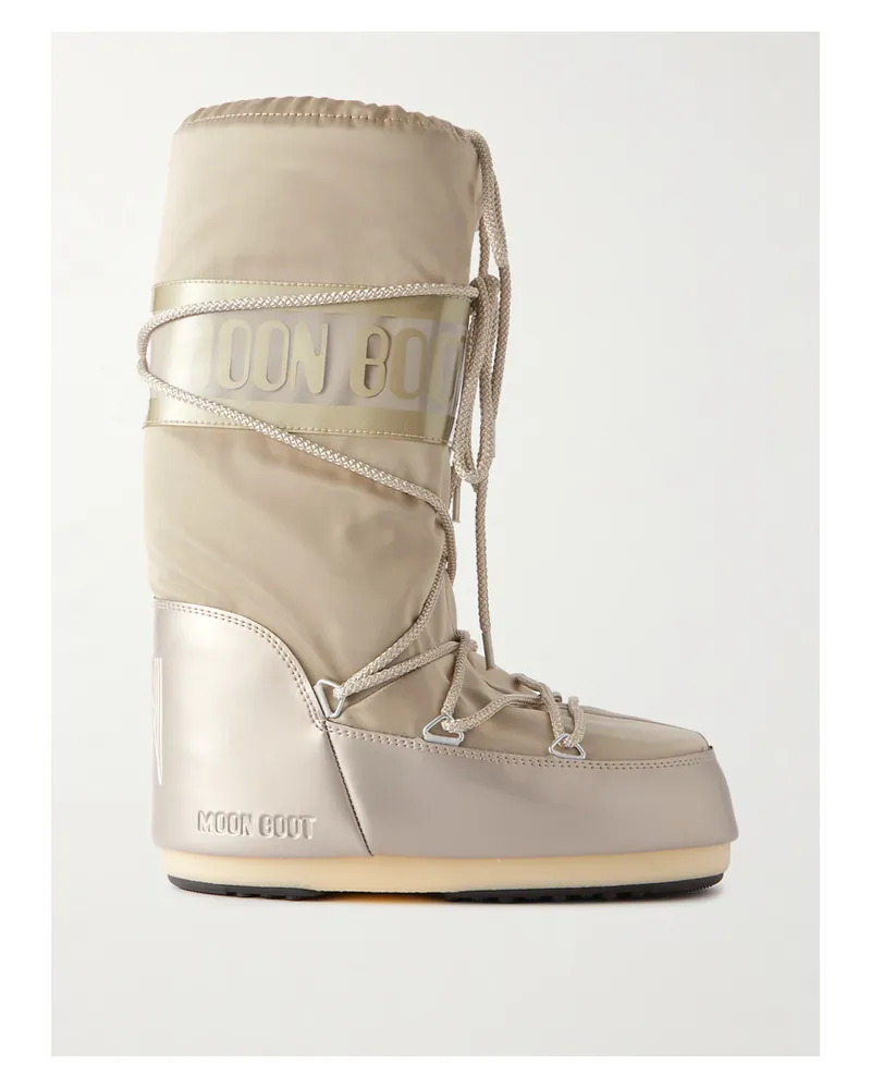 Moon Boot Icon Glance Shell And Pvc Snow Boots - Silver Silver