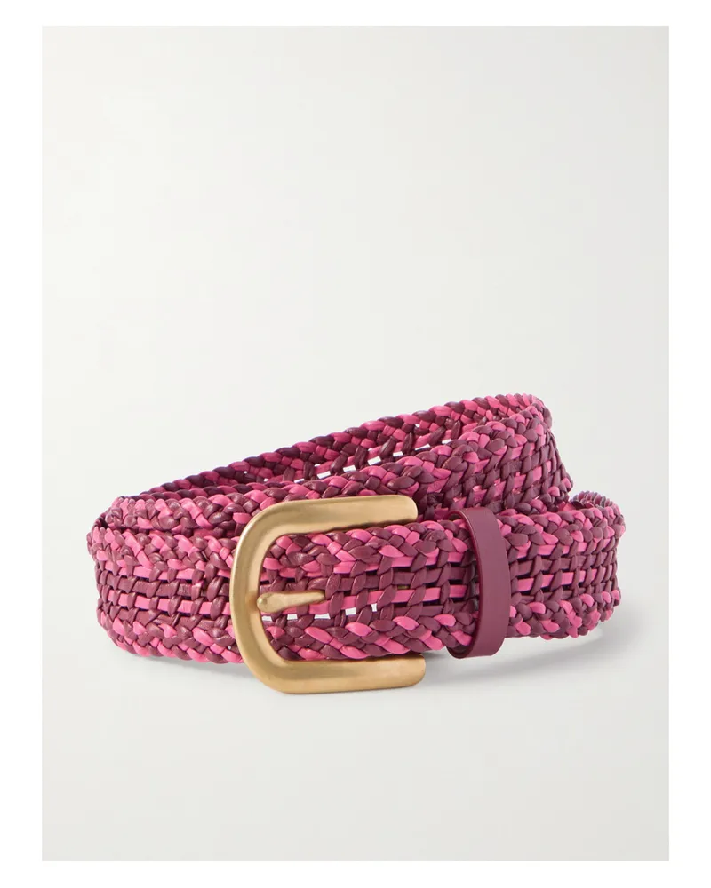 Gabriela Hearst Sam Gürtel Aus Geflochtenem Leder - Pink Pink