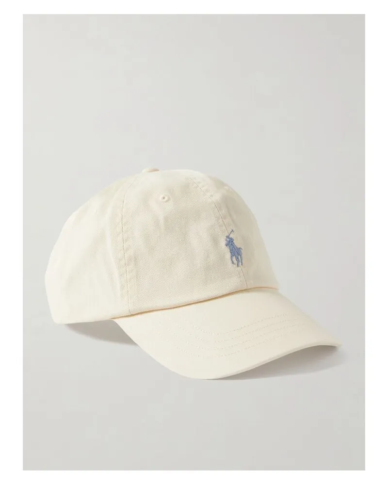 Ralph Lauren Baseballkappe Aus Baumwoll-twill Mit Stickereien - Creme Creme