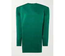 Silk Mini Dress - Green