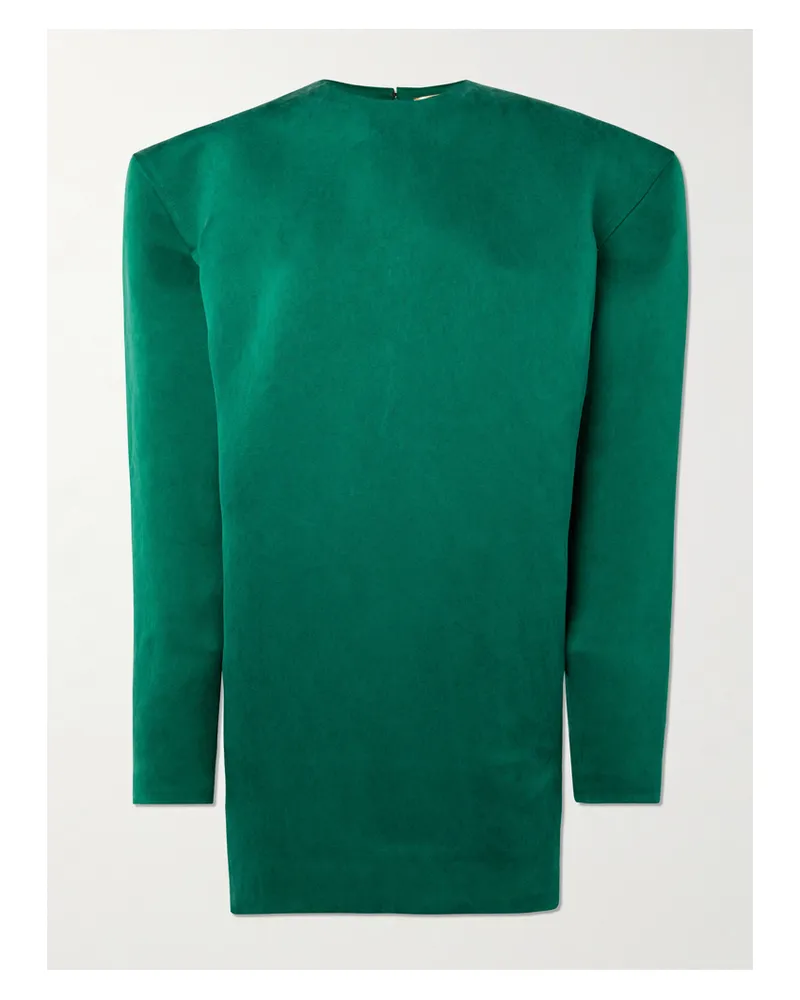 Saint Laurent Silk Mini Dress - Green Green