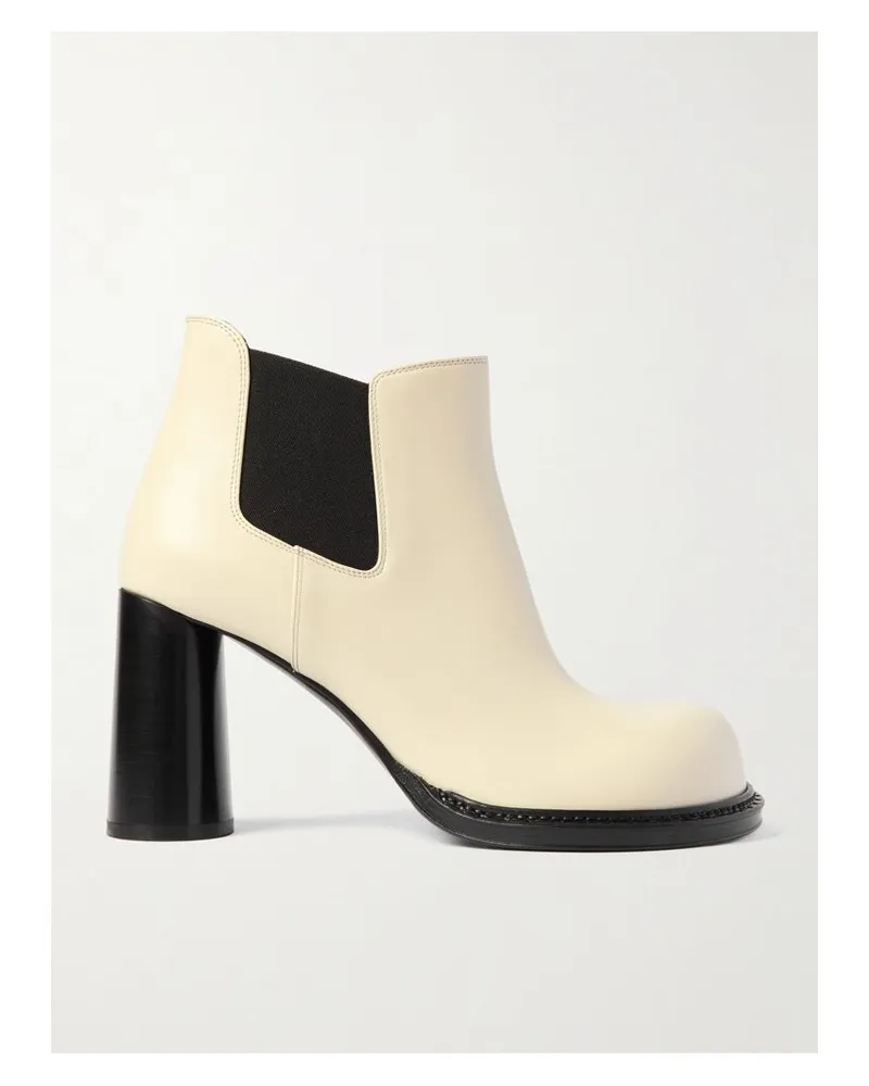 Bottega Veneta Stiefel Aus Leder - Wollweiß Wollweiß
