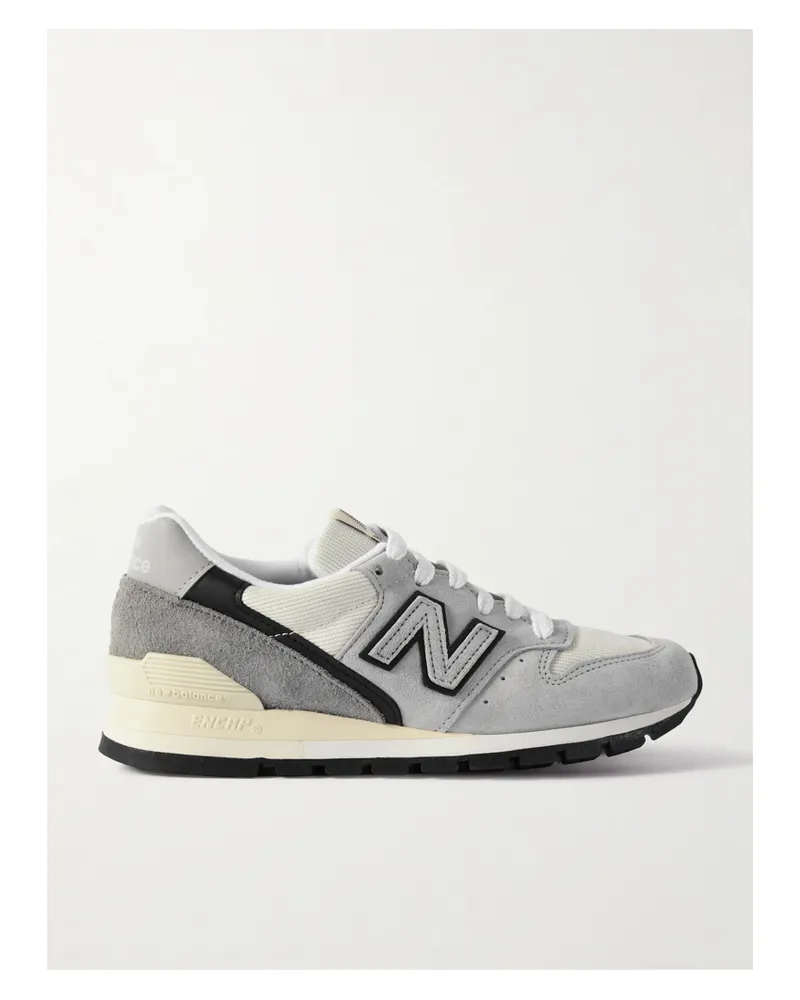 New Balance U996 Sneakers Aus Veloursleder Mit Mesh- Und Lederbesätzen - Grau Grau