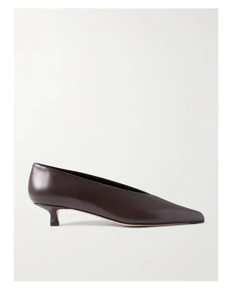 aeyde Clara Leather Pumps - Brown Brown