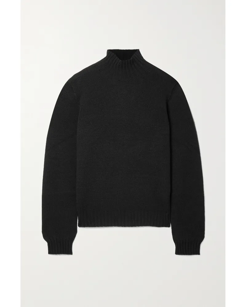 The Row Essentials Kensington Cashmere Turtleneck Sweater - Black Black