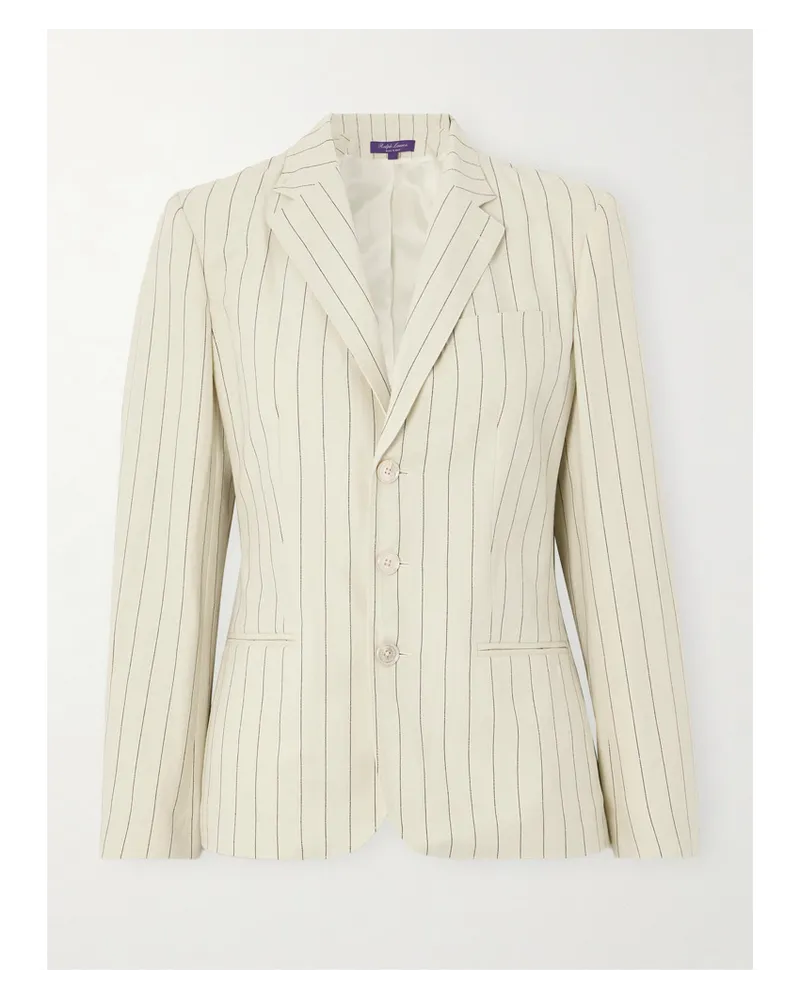 Ralph Lauren Skye Blazer aus einer Baumwoll-leinenmischung Elfenbein