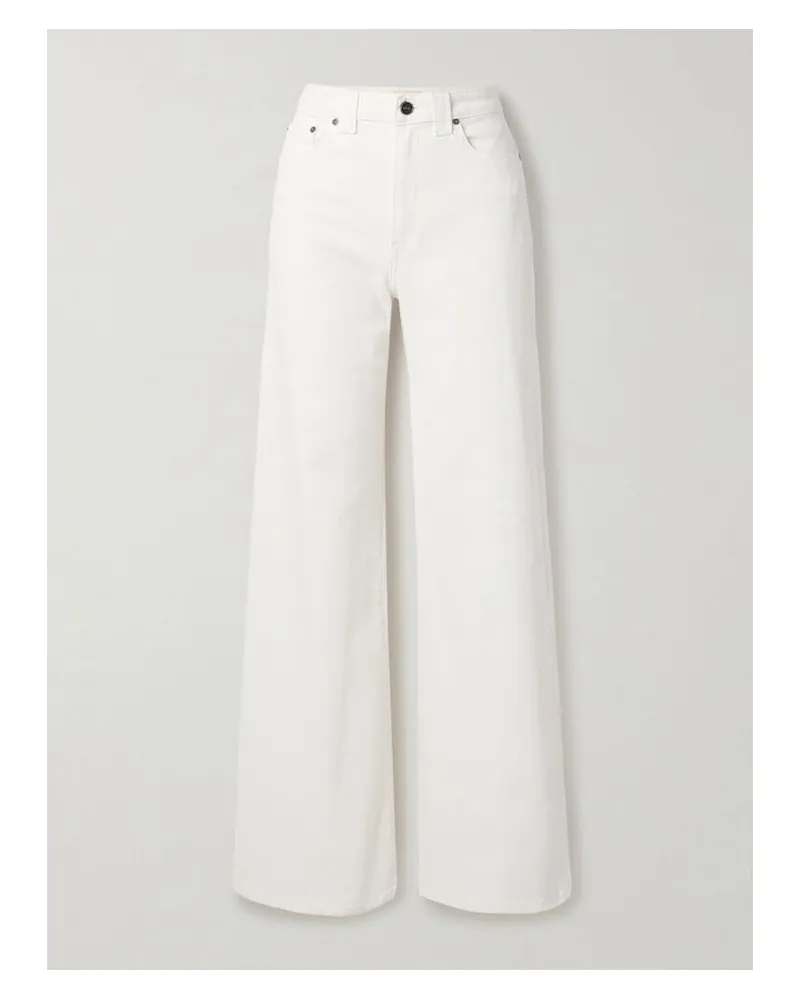 KHAITE Dane Hoch Sitzende Jeans Mit Weitem Bein - Weiß Weiß