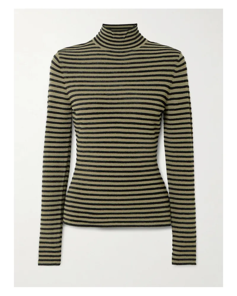 Proenza Schouler Didi Gestreifter Strickpullover - Grün Grün