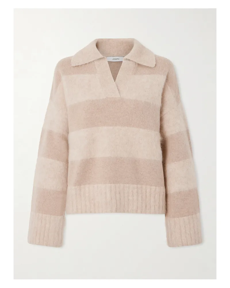 Joseph Gebürstetes Polohemd Mit Streifen - Neutral Neutral