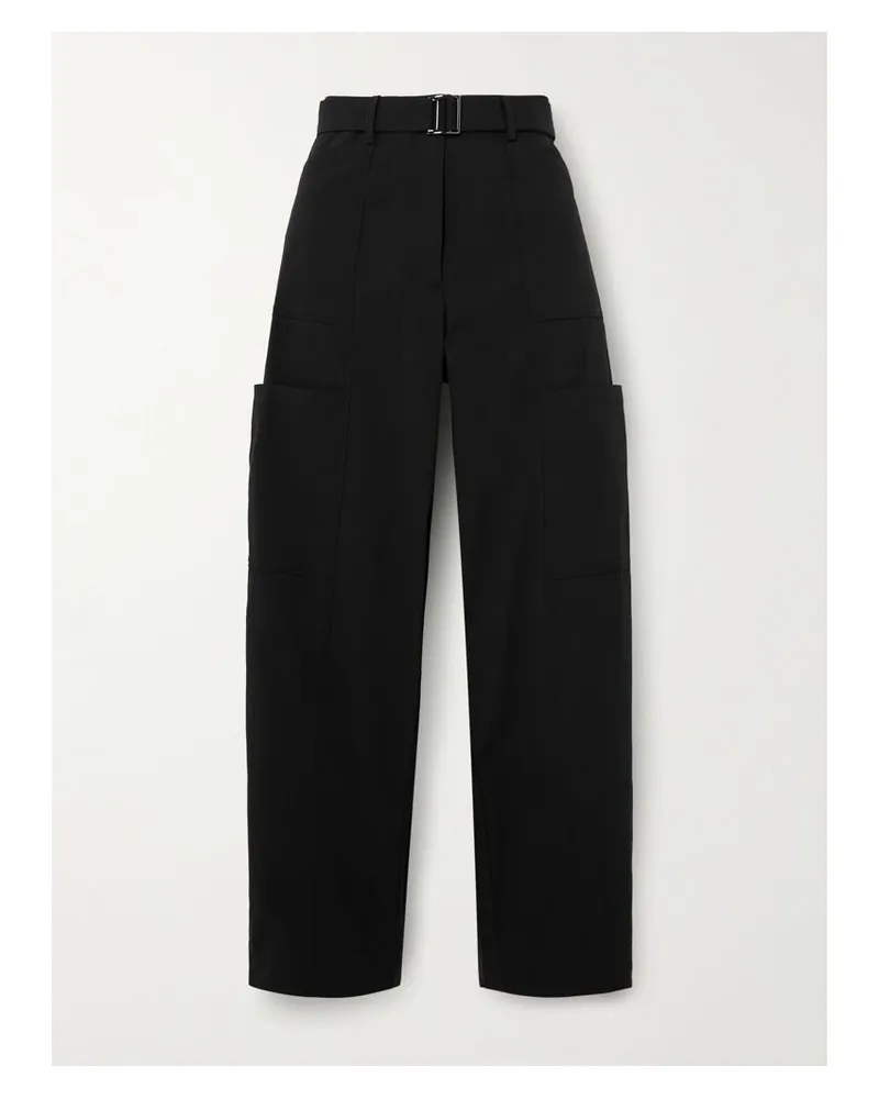 St. Agni Utility Hose Mit Weitem Bein Aus Einer Baumwollmischung Mit Gürtel - Schwarz Schwarz