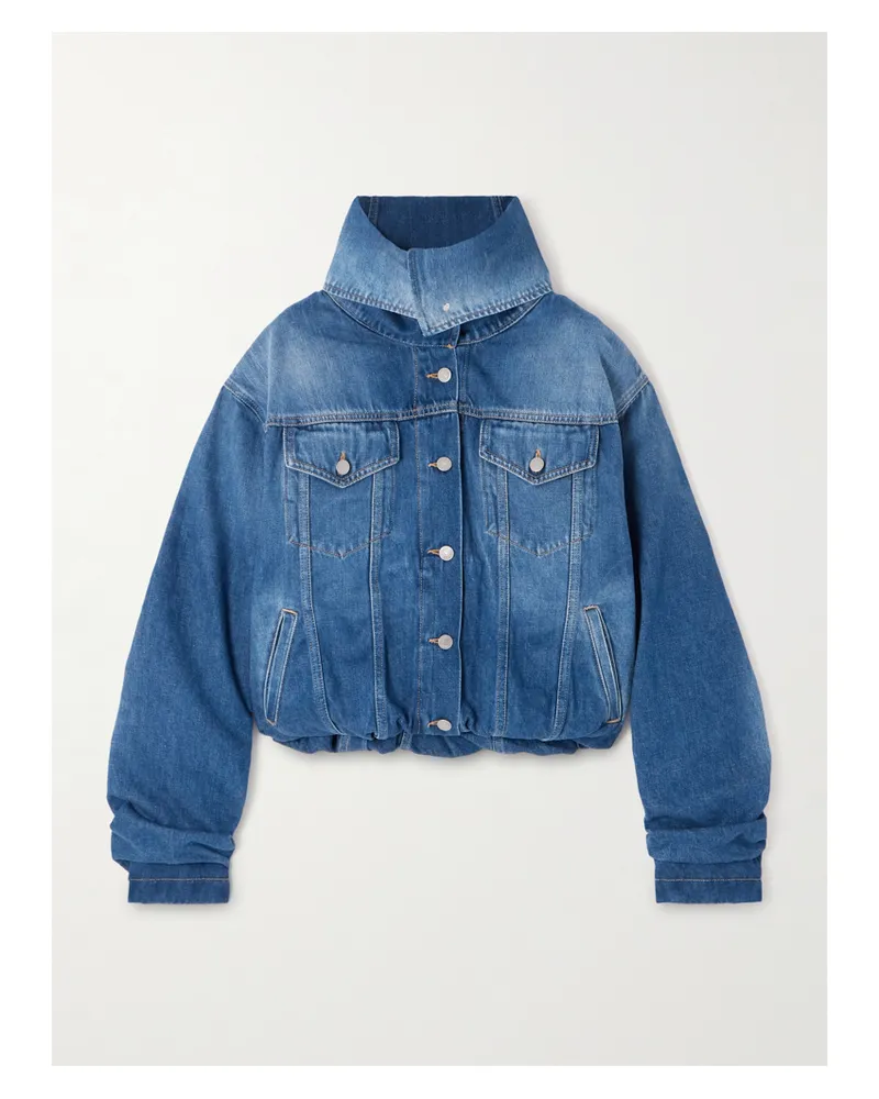 Acne Studios Jeansjacke Mit Raffungen - Blau Blau