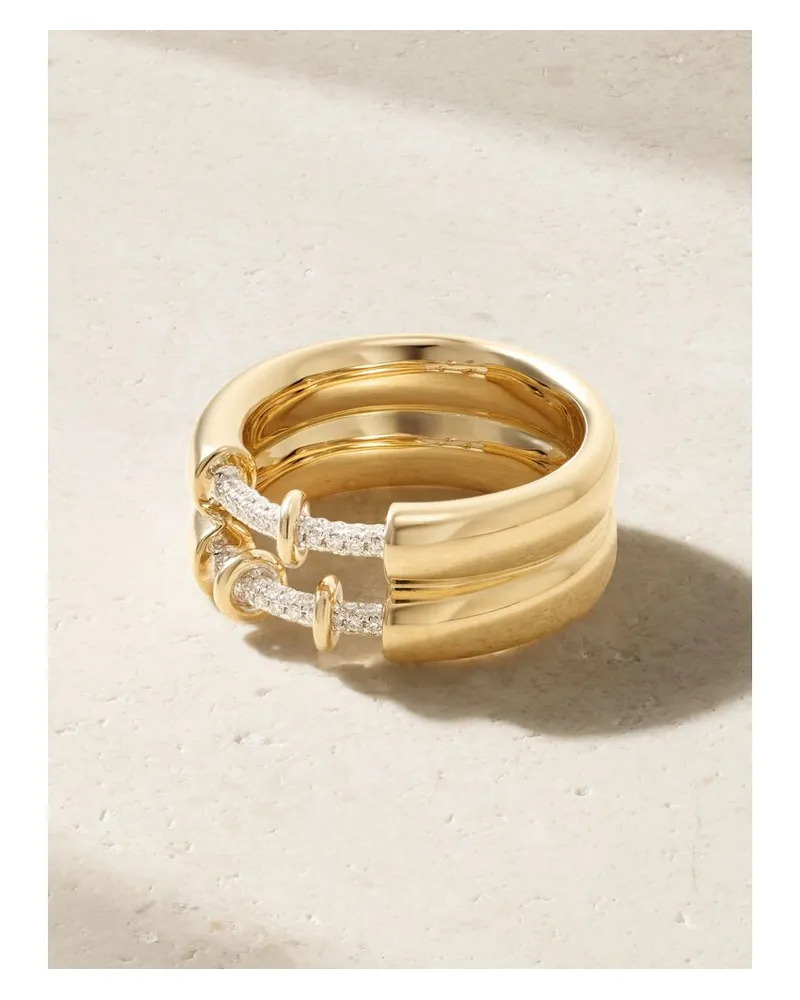 Rainbow K Endless Ring Aus 14 Karat Gold Mit Diamanten Gold
