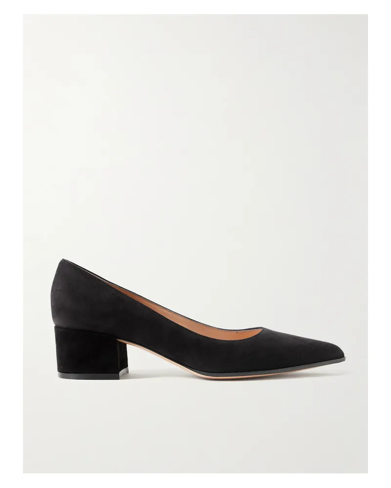 Gianvito Rossi Piper 45 Suede Pumps - Black Black