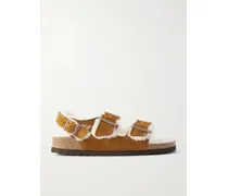 Milano Shearling-lined Suede Sandals - Brown