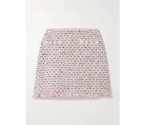 Minirock Aus Metallic-tweed Mit Verzierungen - Pink