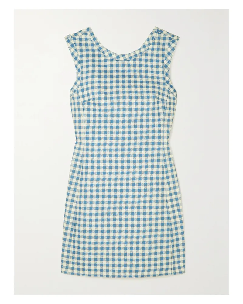 EMILIA WICKSTEAD Emmy Mini-jeanskleid Mit Gingham-karo - Blau Blau