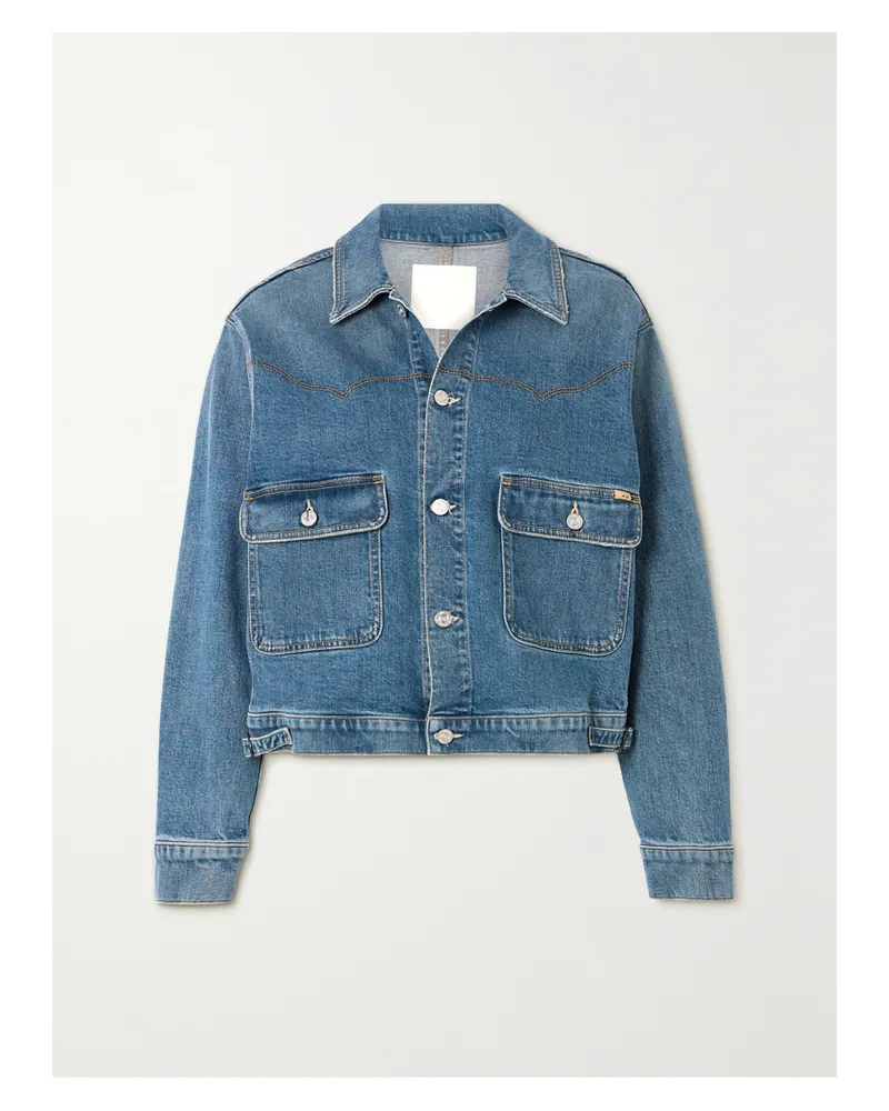 Mother The Rootin Tootin Jeansjacke Aus Stretch-denim - Blau Blau