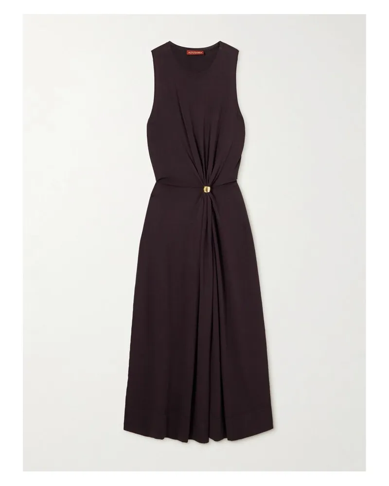 Altuzarra Saralien Midikleid Aus Stretch-strick Mit Raffungen Und Verzierungen - Braun Braun
