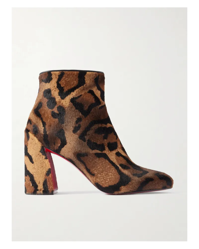 Christian Louboutin Jane 85 Ankle Boots Aus Kalbshaar Mit Leopardenprint - Animal-Print Animal-print