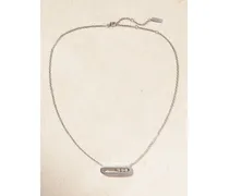 Move Classique Ciselé Kette Aus 18 Karat Weißgold Mit Diamanten