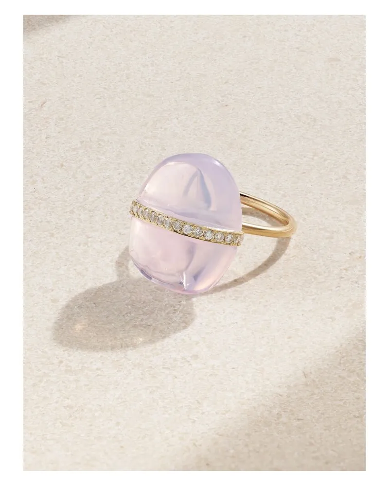 JIA JIA Ring Aus 14 Karat Gold Mit Quarz Und Diamanten - Lila Lila