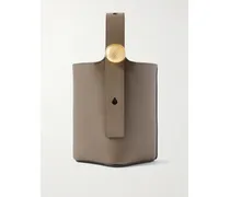 Pebble Mini Textured-leather Tote - Brown