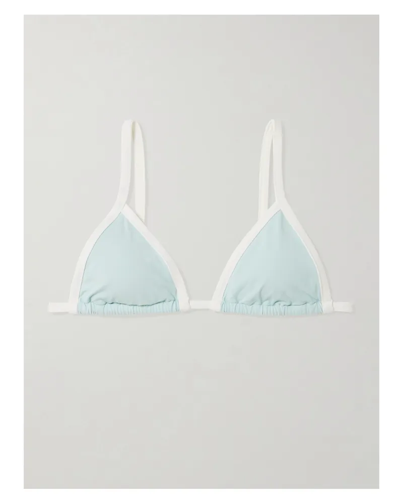 Marysia Porto Zweifarbiges Triangel-bikini-oberteil - Blau Blau